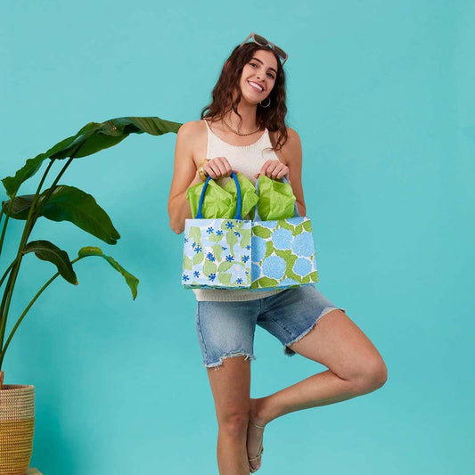 Blue Hydrangea Reusable Itsy Bitsy Gift Bag