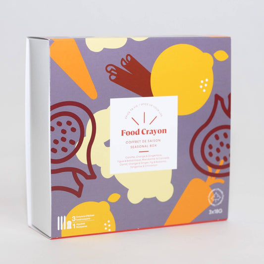Food Crayon Seasonal - Fig, Carrot Orange Ginger, Tangerine