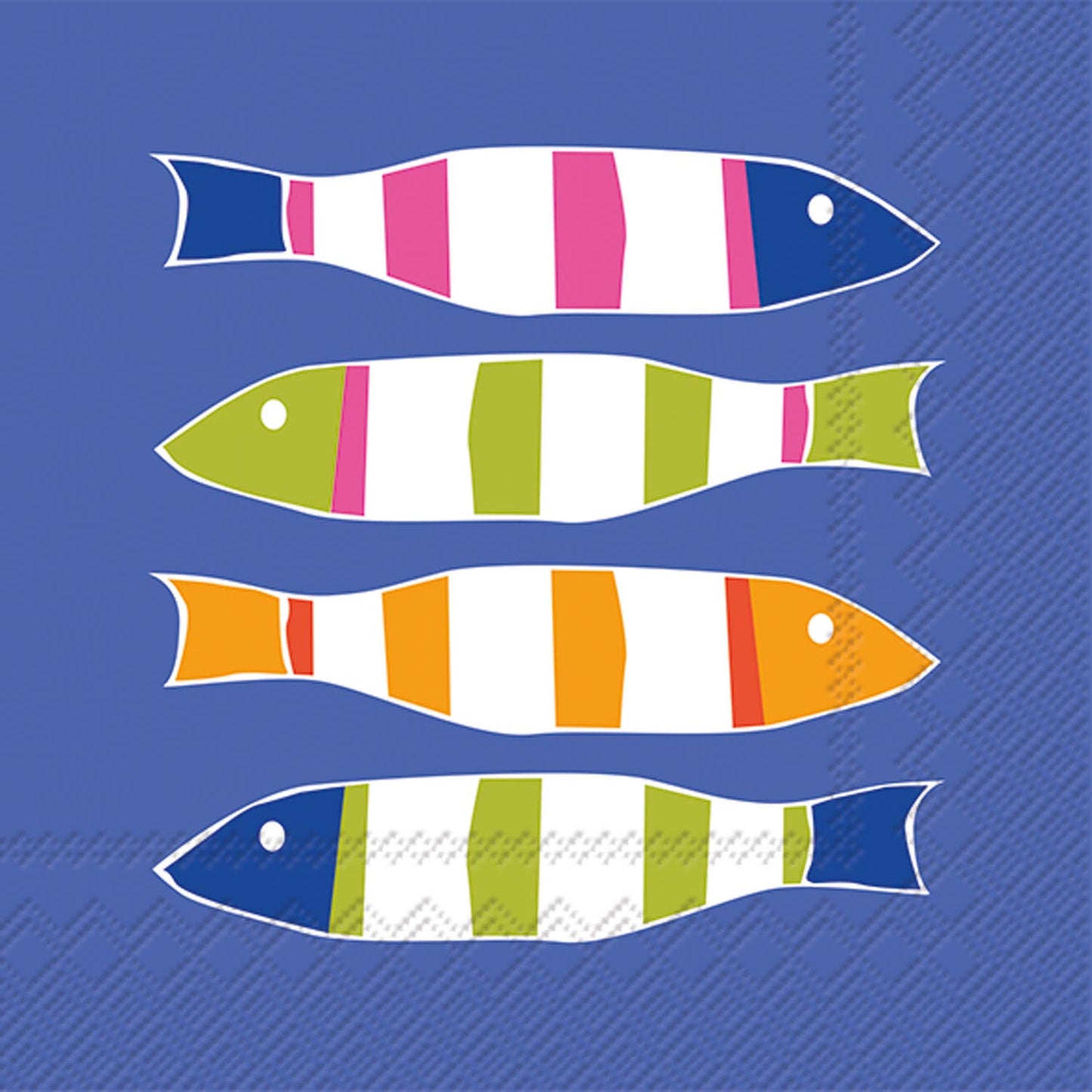 Fish Stripes Paper Cocktail Napkins