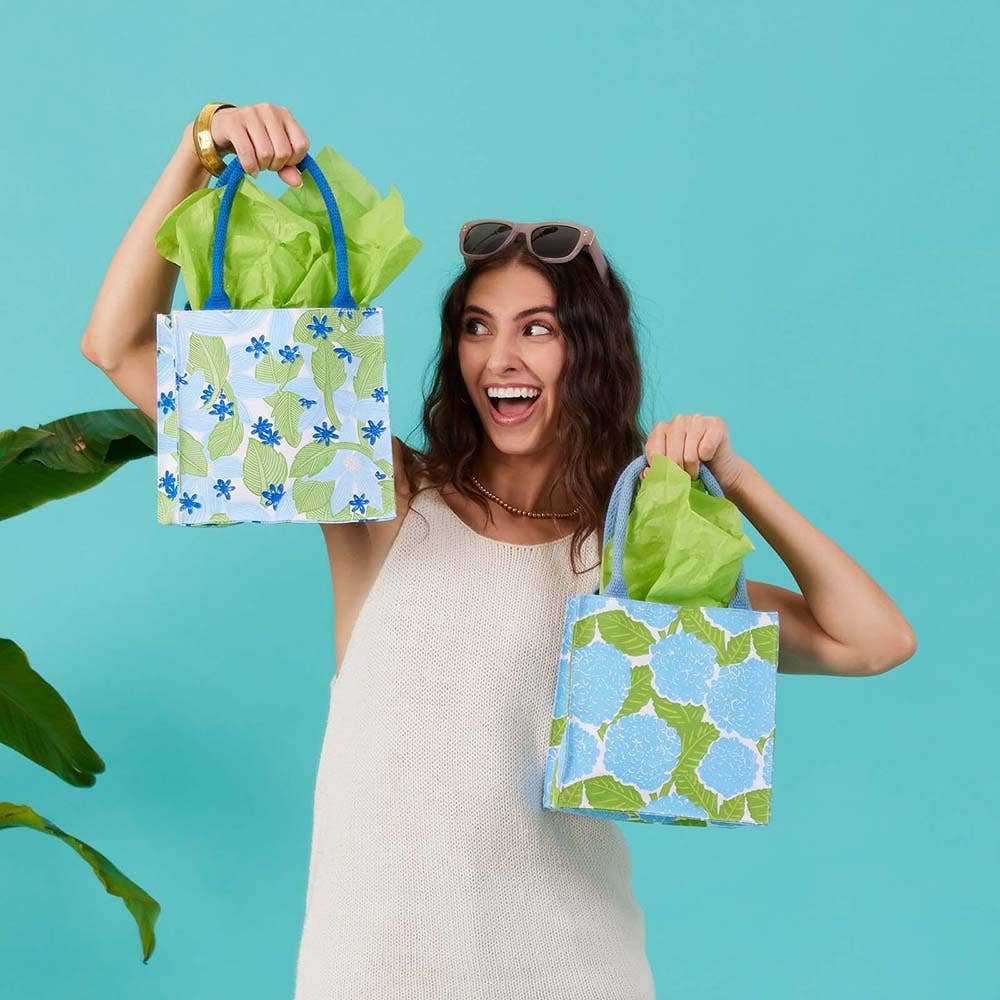 Blue Hydrangea Reusable Gift Bag