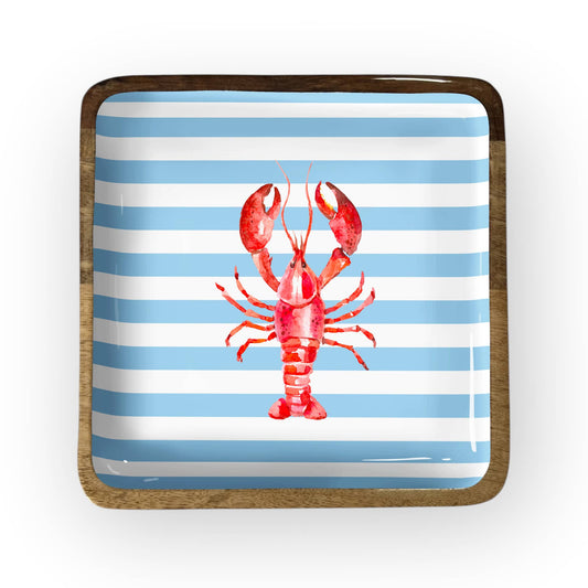 Lobster Stripe Square Trays