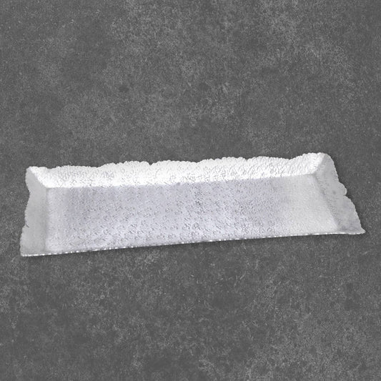 Silver Hammered Cutting Tray - Rectangular Shape
