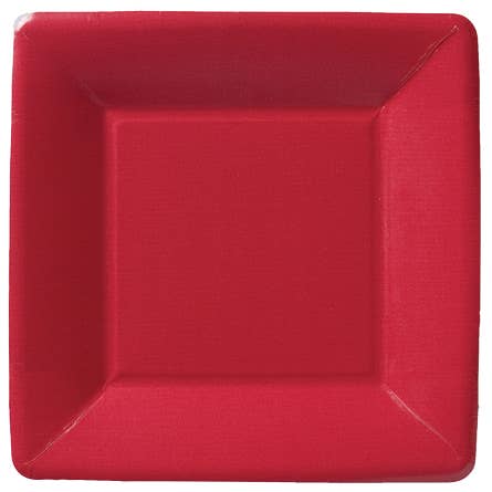 Red Square Paper Plates