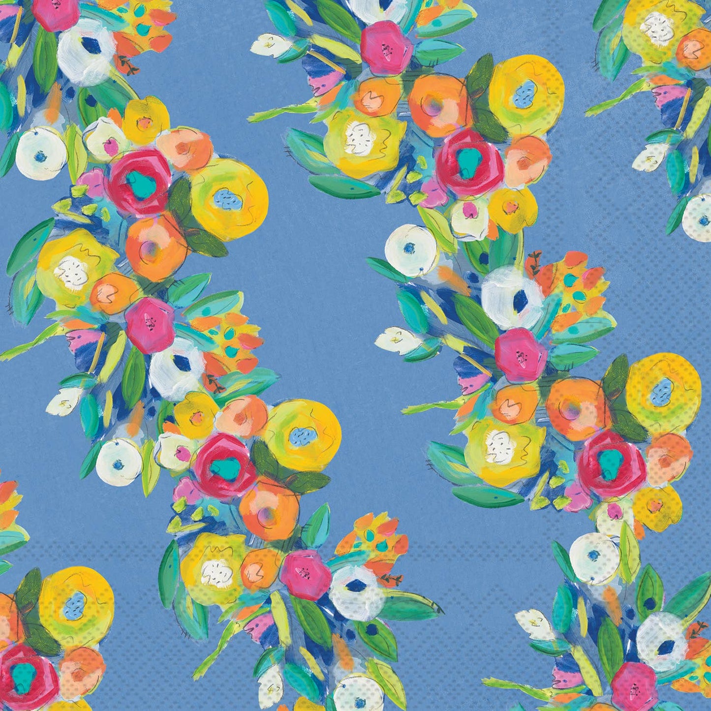 Paper Cocktail Napkins 20 Ct Cheerful Blossoms Garland