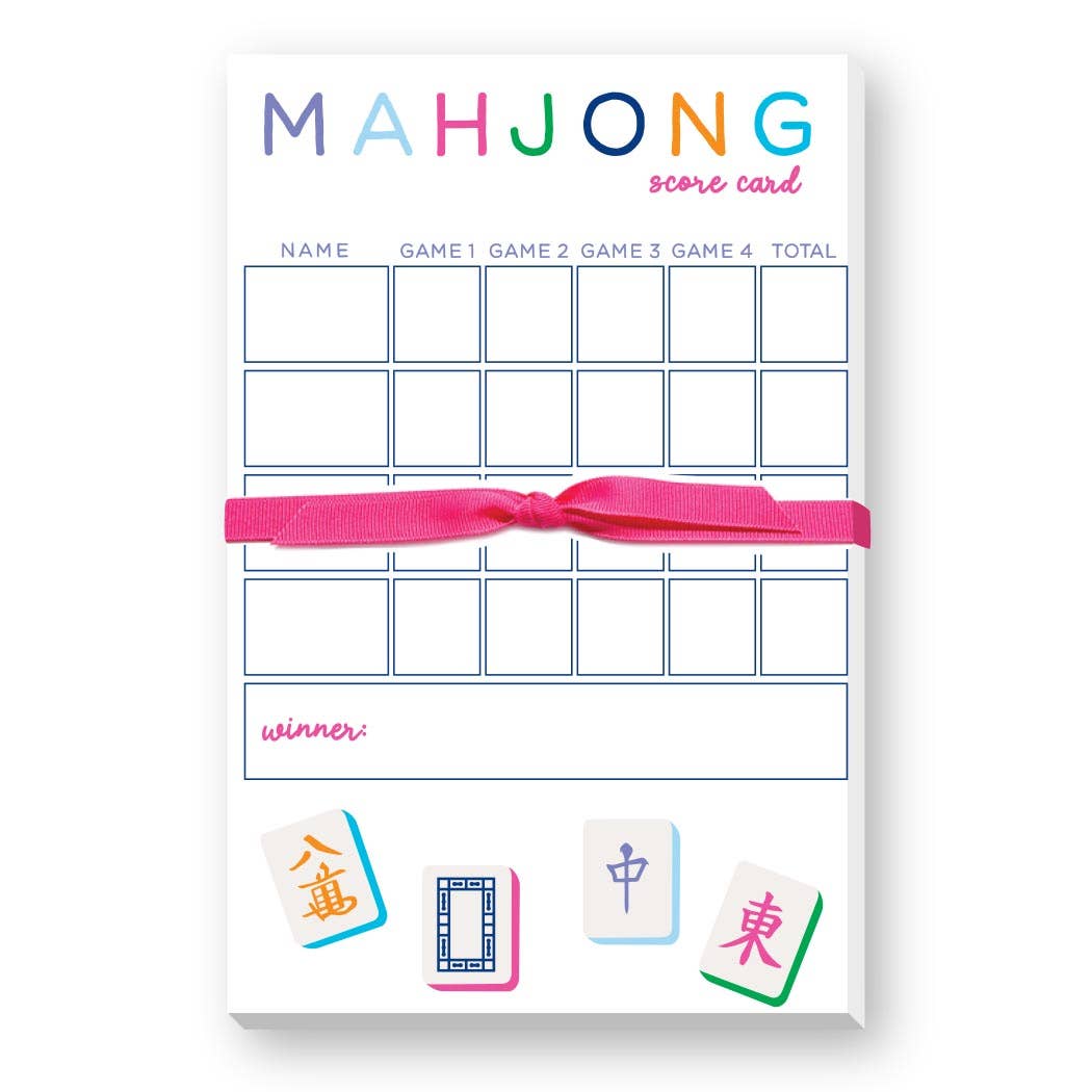MAHJONG SCORING NOTEPAD