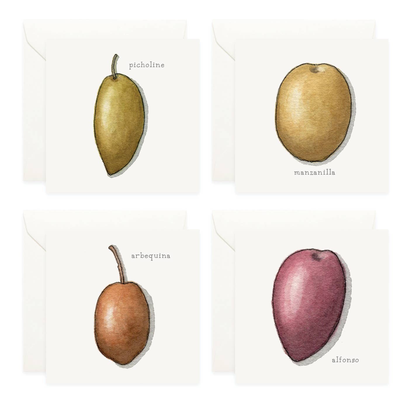 Mini Cards Set / Olives