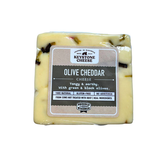 New - Olive Cheddar Cheese