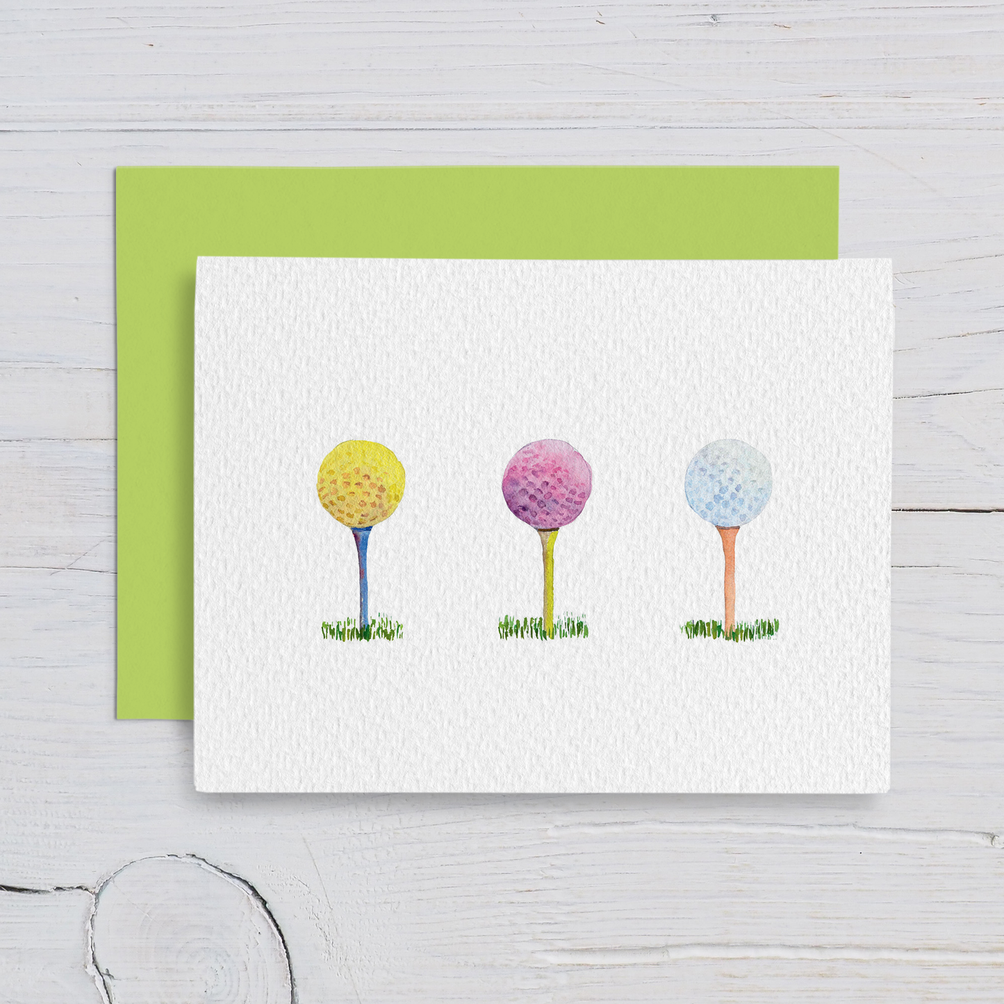 Watercolor Golf Note Card Set (6 assorted designs)