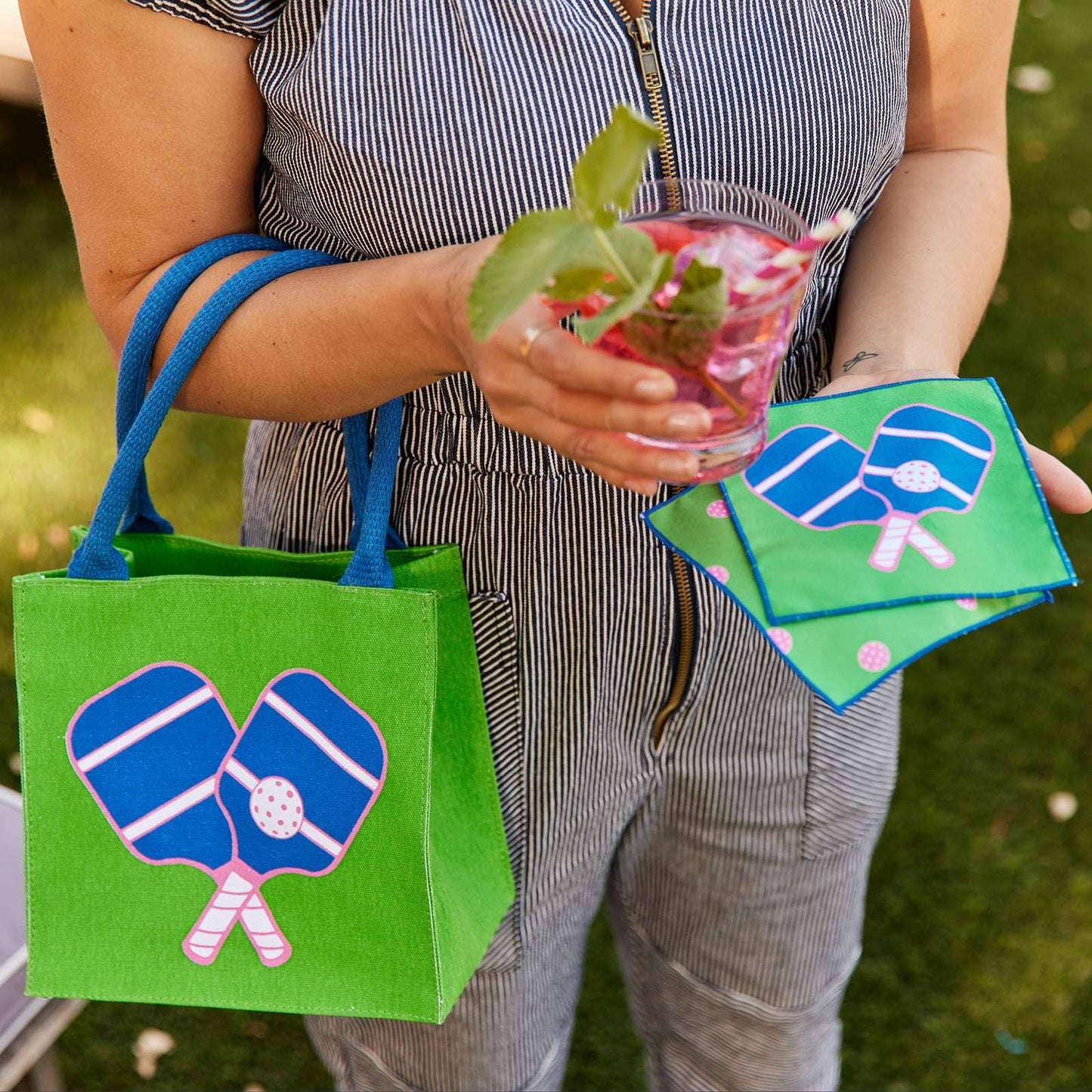 Pickleball Green Reusable Gift Bag