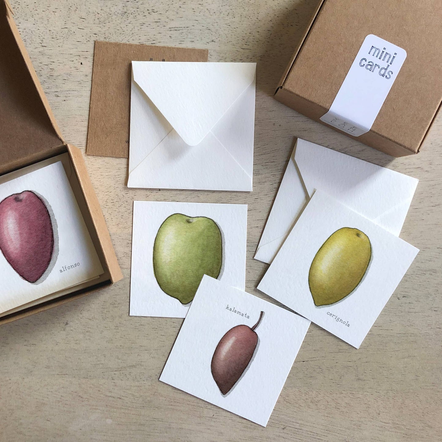 Mini Cards Set / Olives