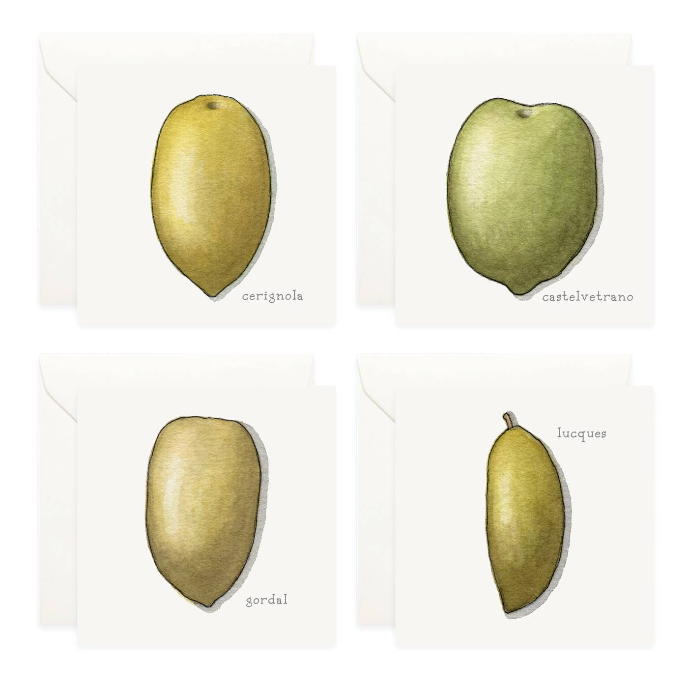 Mini Cards Set / Olives