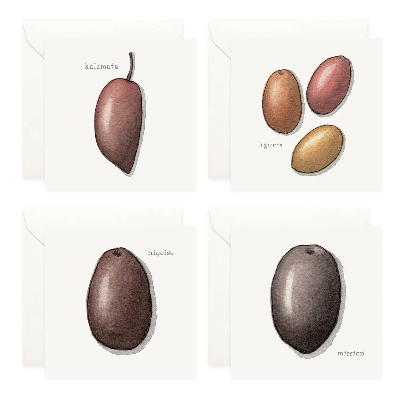 Mini Cards Set / Olives