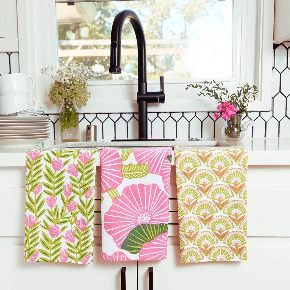 Poppy Papaver Cotton Kitchen Towels