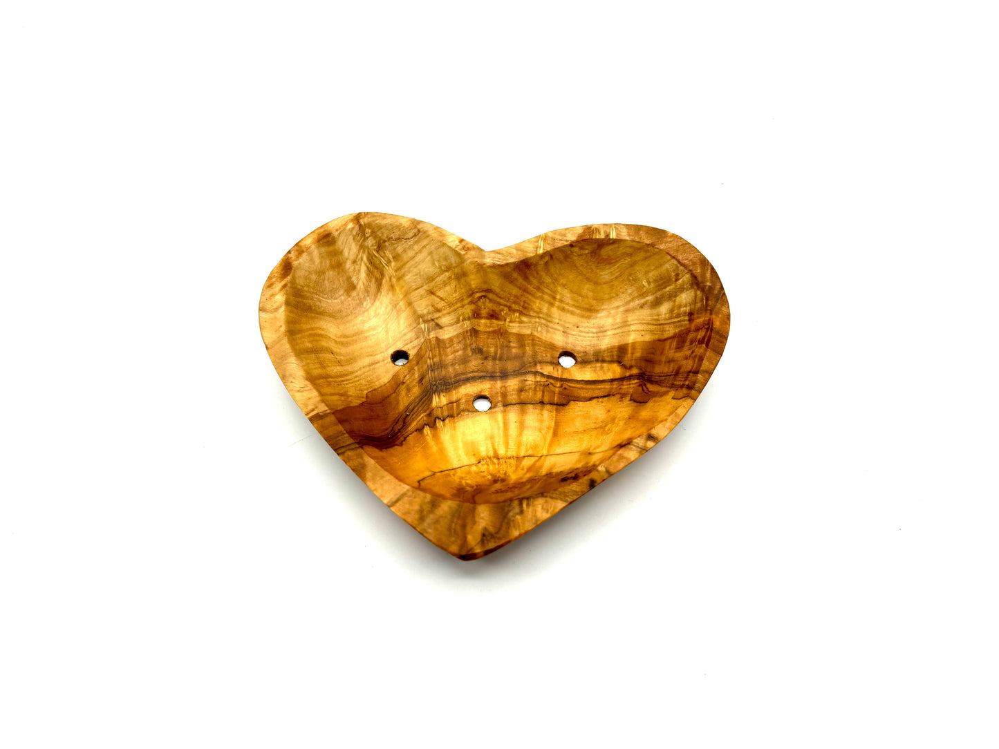 Olive Wood Heart‑Shaped Soap Dish
