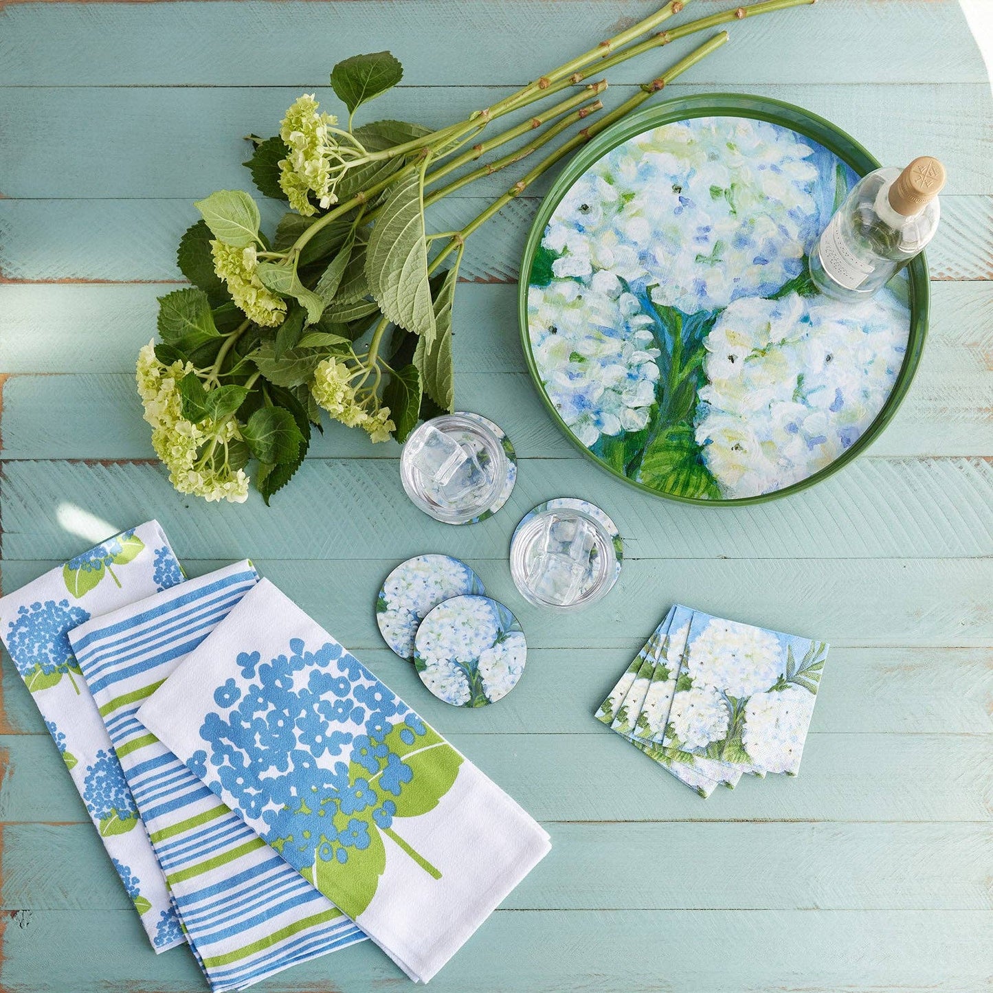 Hydrangea Cotton Kitchen Towels