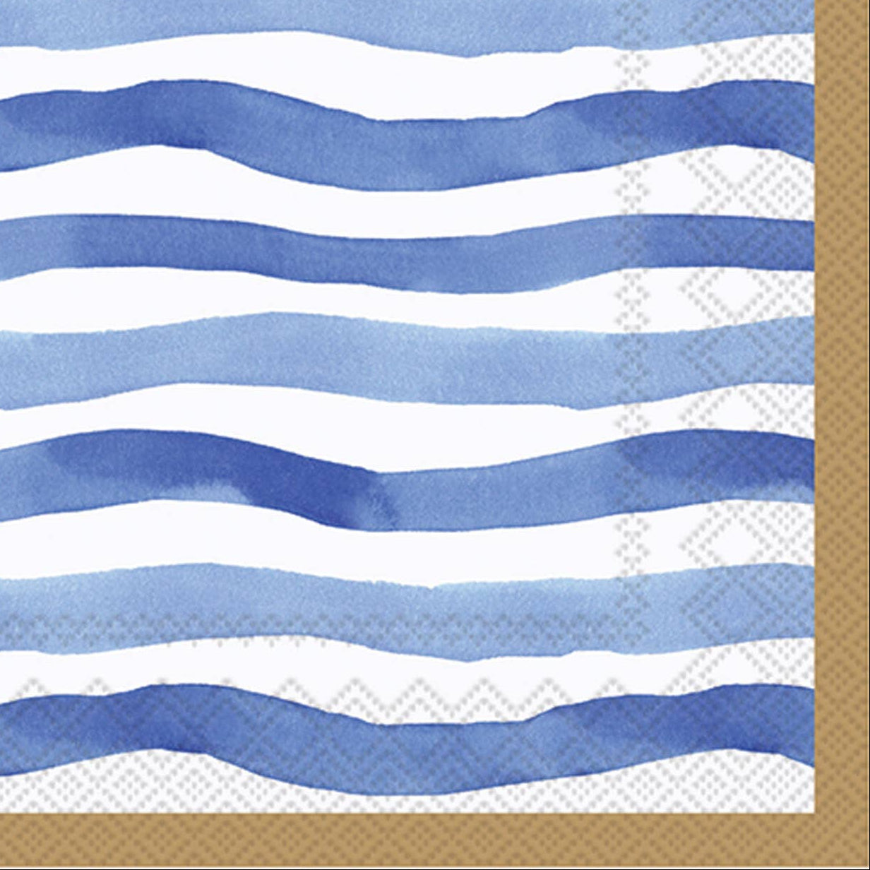 Wavy Stripe Paper Cocktail Napkins