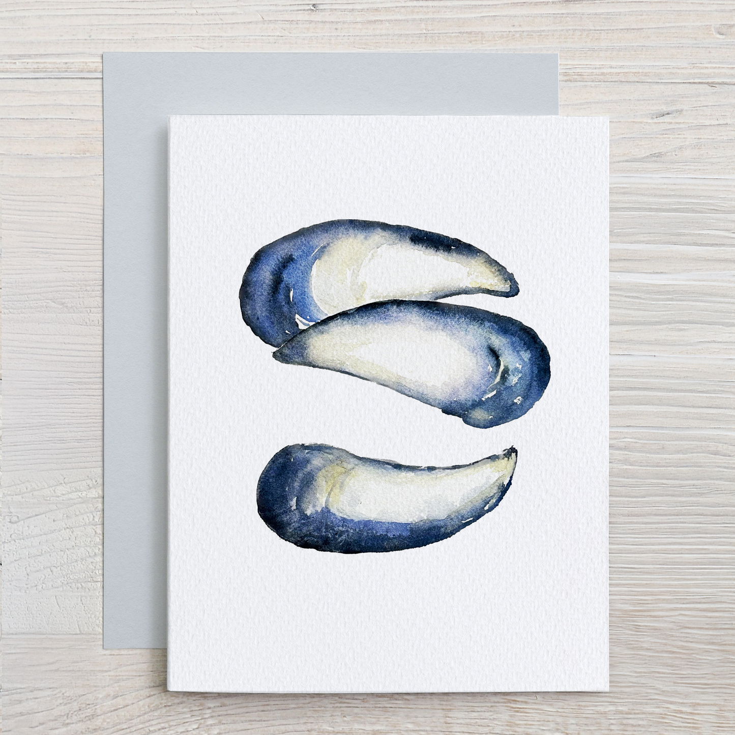 Watercolor Coastal Card Set: 6 Assorted Shell & Buoy Designs