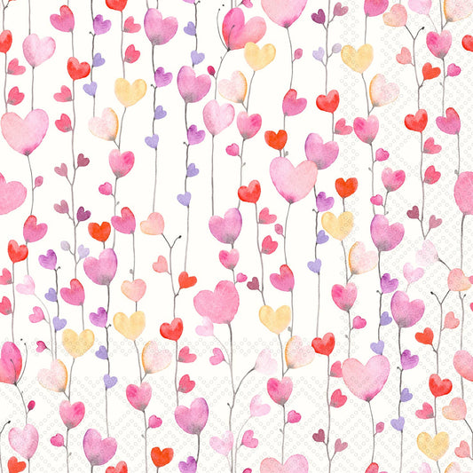 Heart On A String Paper Cocktail Napkins