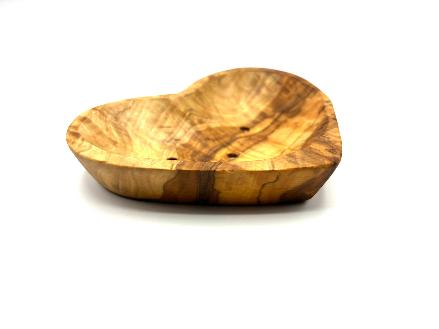 Olive Wood Heart‑Shaped Soap Dish