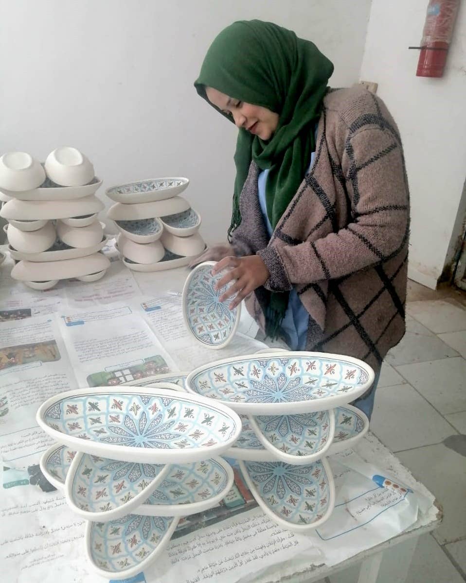 Deep Ceramic Salad Bowl