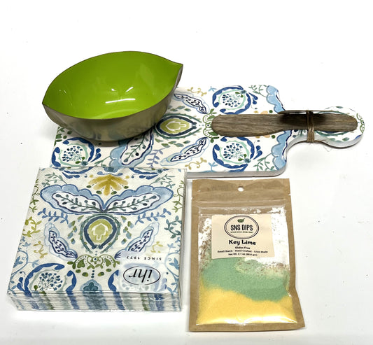 Azure Cheese Board & Lime Dish Set