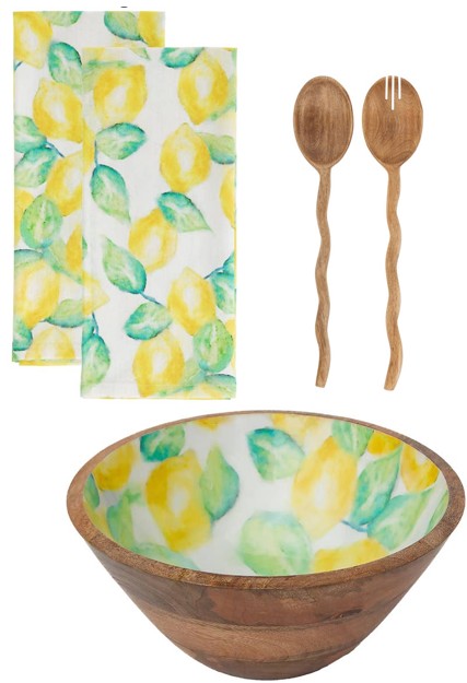 Lemon Salad Bowl Set