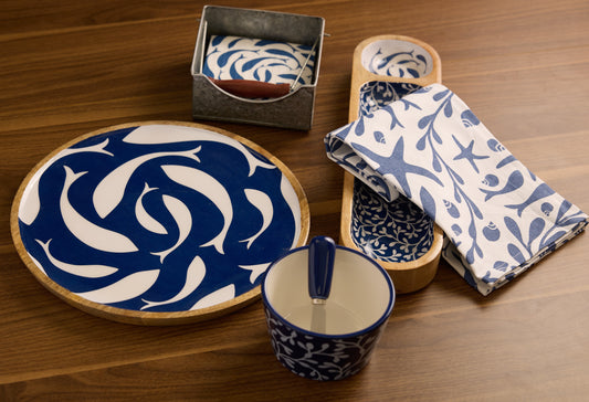 Tidepool and Fish Swirl Appetizer Gift Set