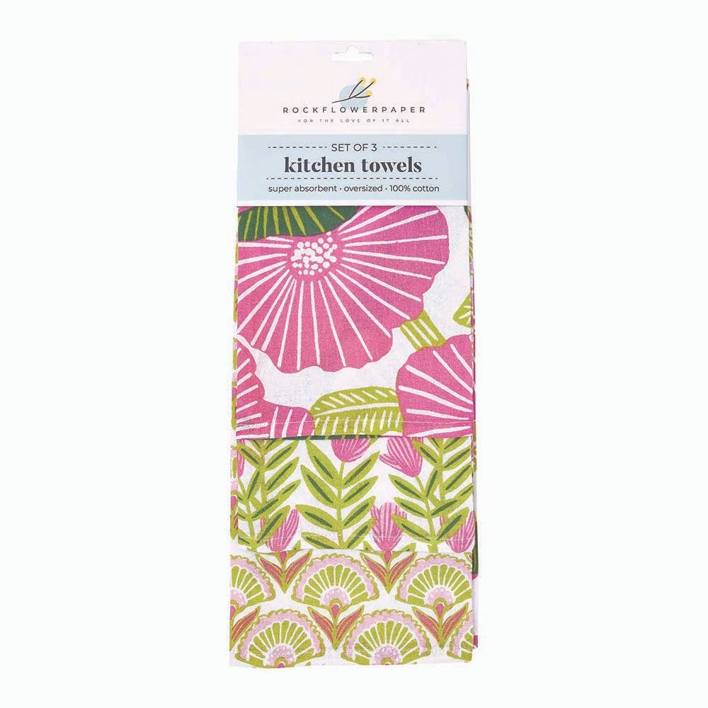 Poppy Papaver Cotton Kitchen Towels