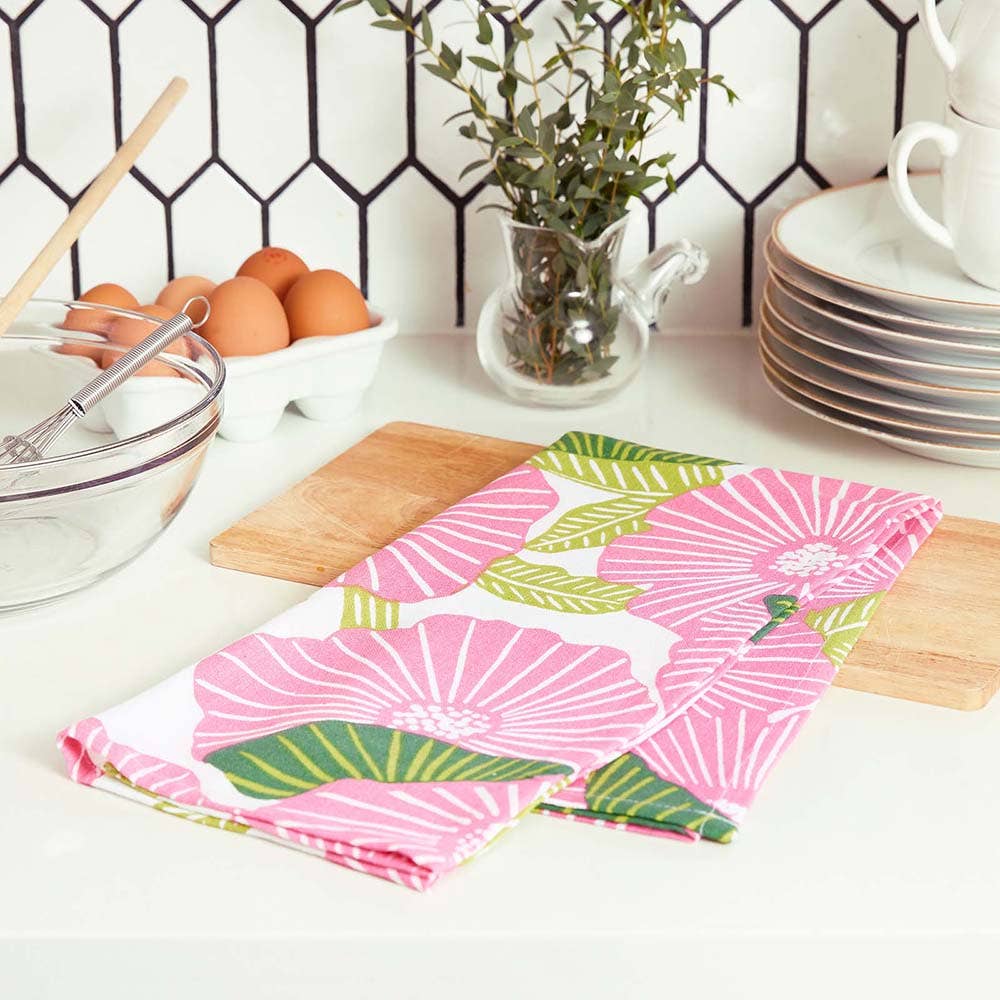 Poppy Papaver Cotton Kitchen Towels