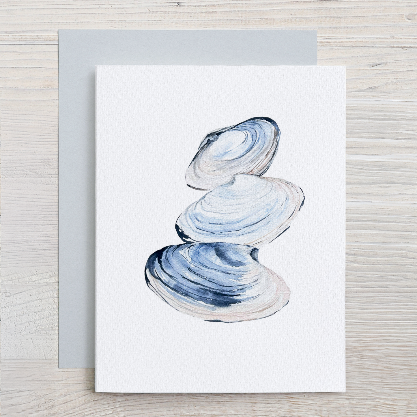 Watercolor Coastal Card Set: 6 Assorted Shell & Buoy Designs