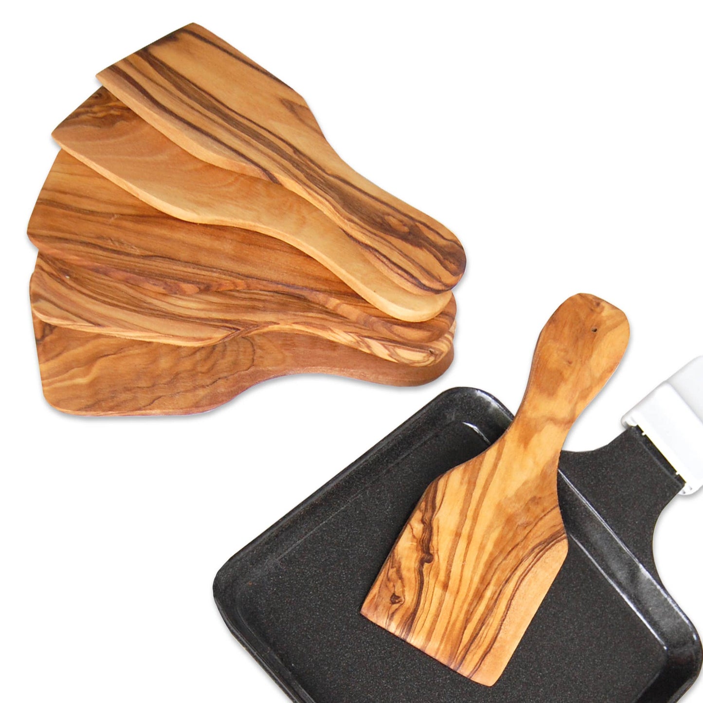 Olive Wood Raclette Spatulas