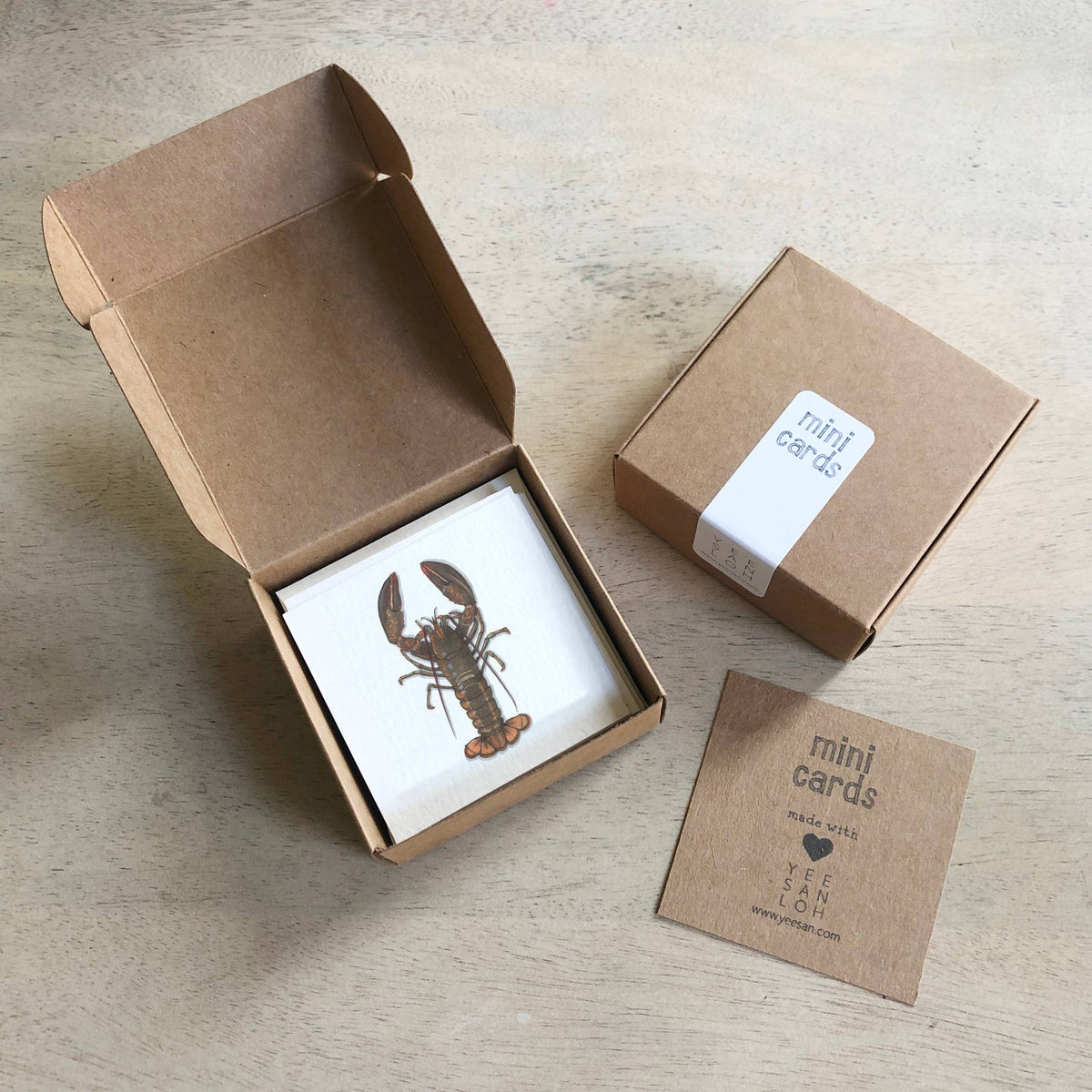 Mini Cards Set / Lobsters