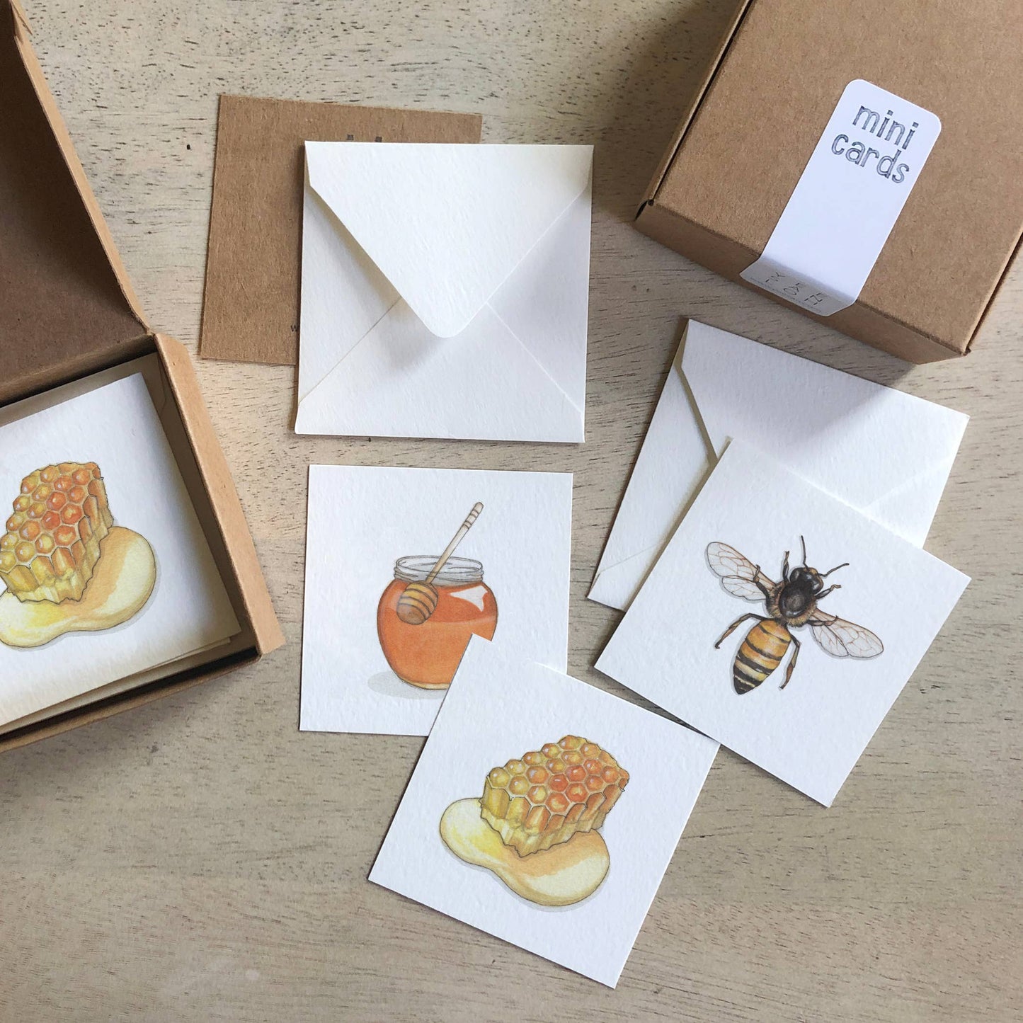 Mini Gift Card Set / Bees & Honey