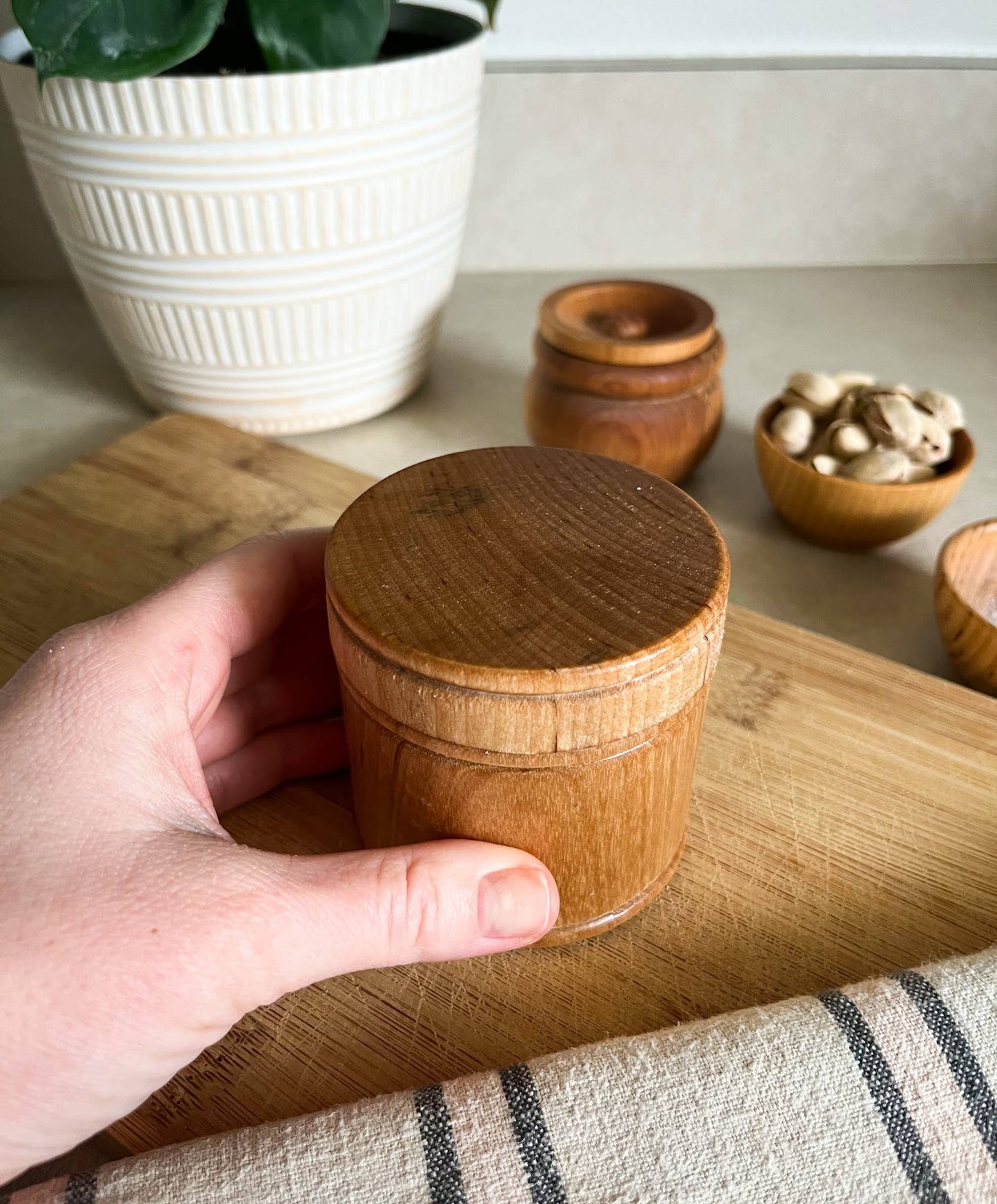 Mini Wooden Spice Container