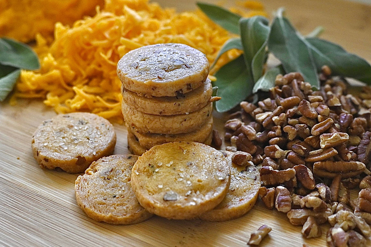 Cheddar | Sage | Pecan Gourmet Cheese Wafer Dough Log